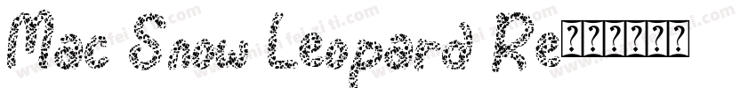 Mac Snow Leopard Re字体转换